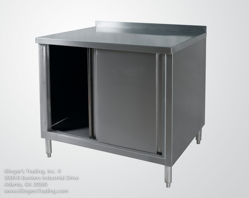24"x72" Stainless Steel Storage Cabinet with Back Splash