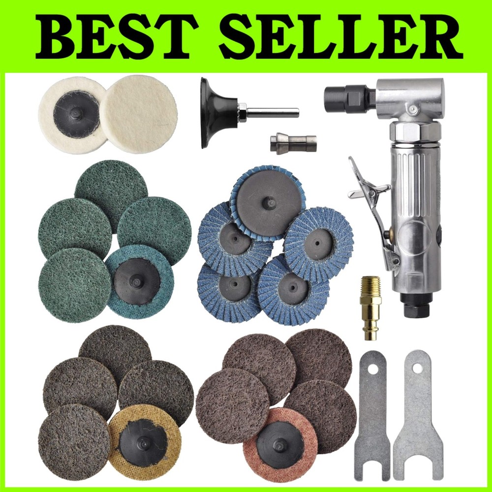 Lightweight Angle Die Grinder with 22 Sanding Discs