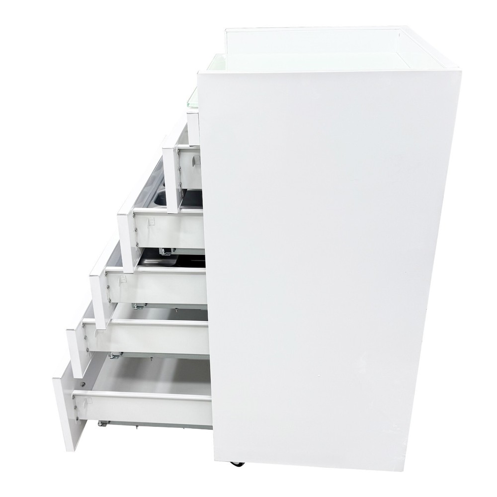 5 Drawers Versatile ABS-Structured Side Cabinet Portable Side Office Home