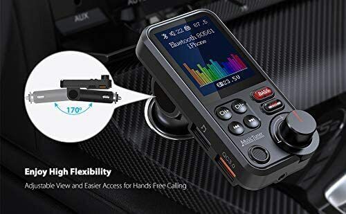 FM Wireless Transmitter for Car, Strong Microphone Wireless Car Adapter✅