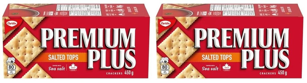 Premium Plus Salted Tops Crackers, 450g (2 Pack)