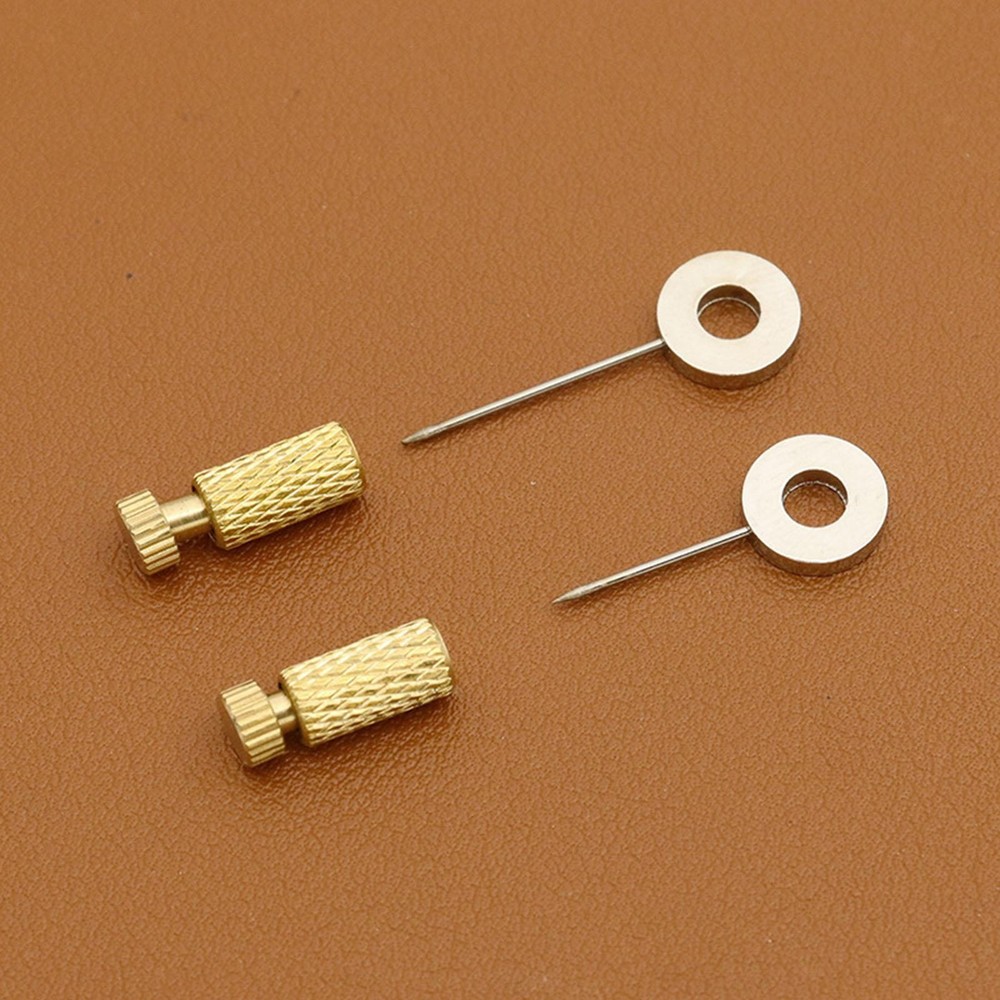 6x Leather Positioning Pins Leather Stitching Tools Practical Brass Fixed Seam