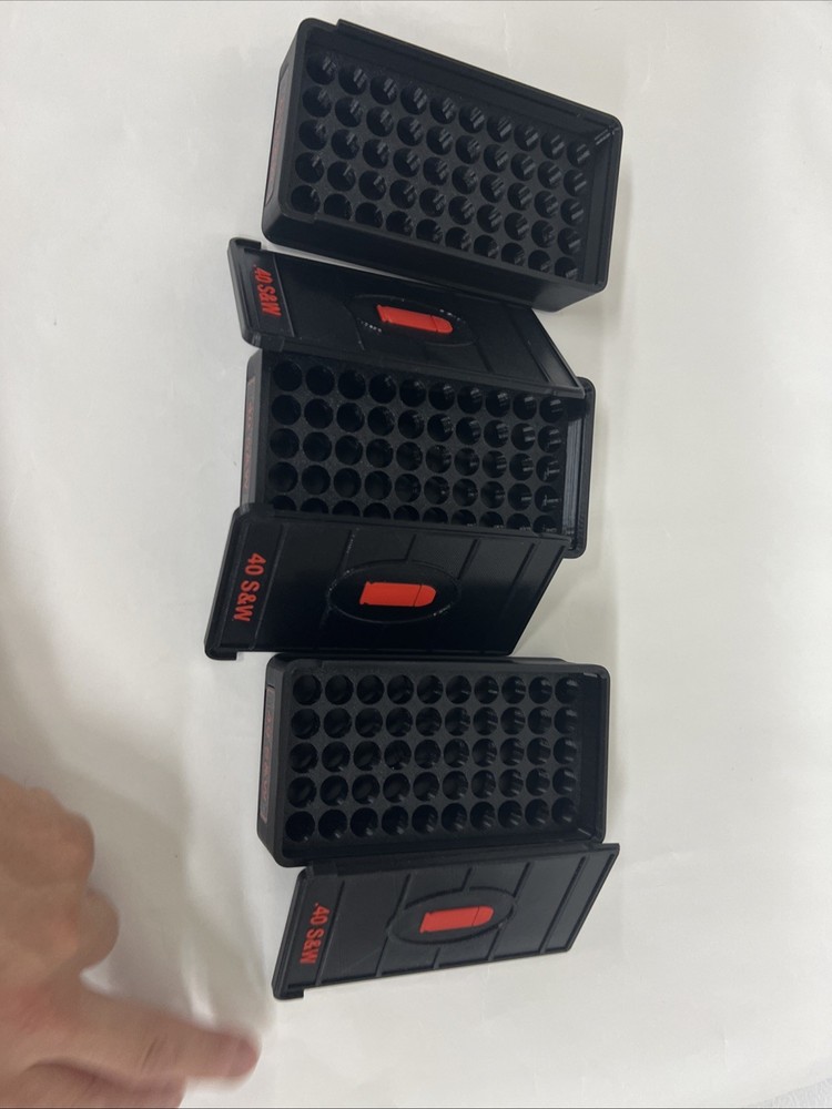 Stackable .40 S&W Ammo Box 50rd Capacity (3 Pack)