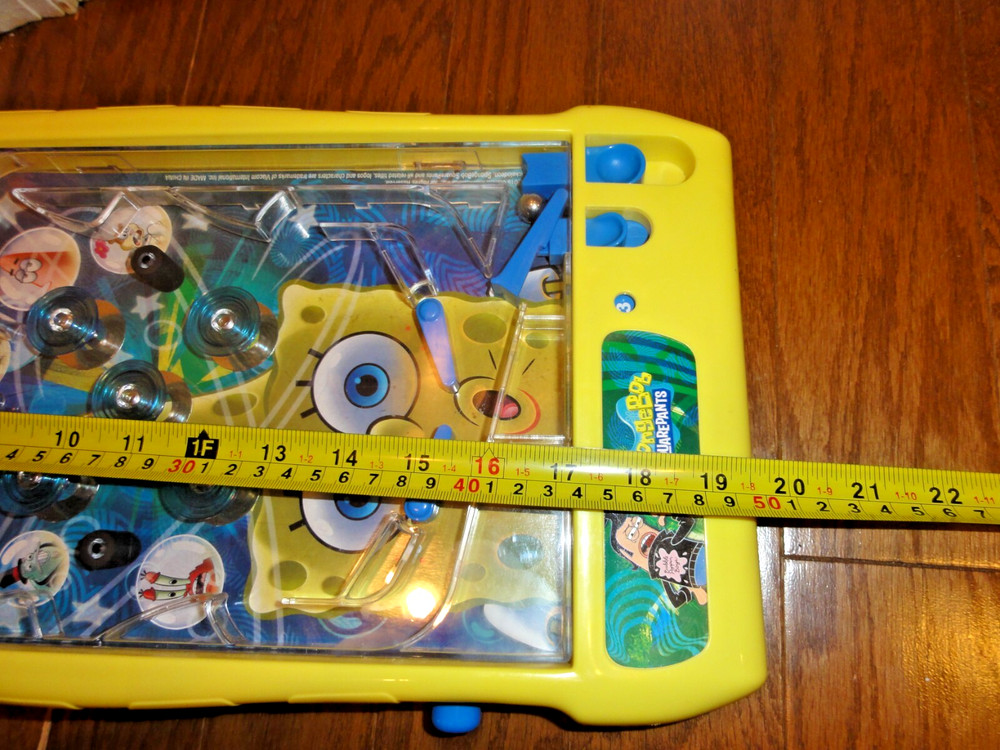 Spongebob Squarepants Pinball Machine Tabletop 2010 Viacom WORKS GREAT!