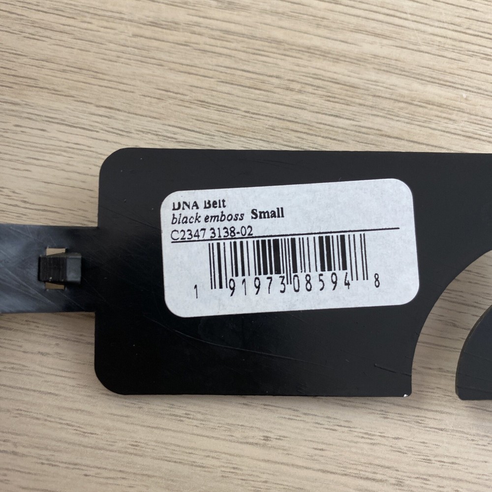NWT NIXON DNA Leather Belt Black Emboss Size S