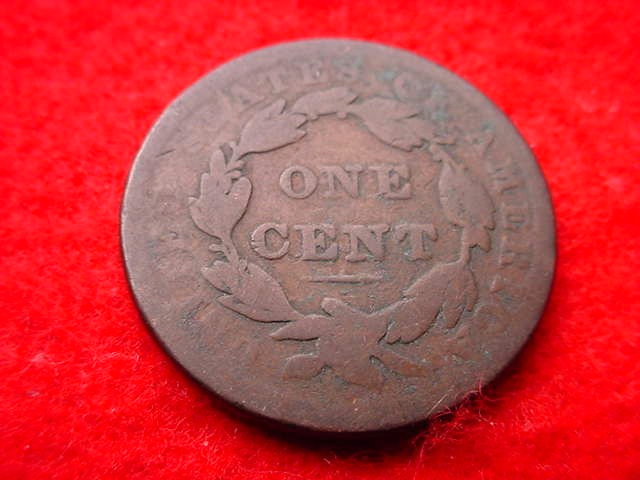 1838 CORONET HEAD LARGE CENT COPPER CENT! #T-182