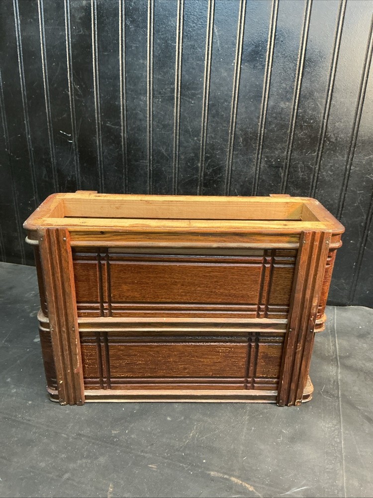 Vintage Treadle Sewing Machine 2 Drawer Storage Cabinet Brass Pulls