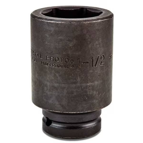1-1/2" 6-Point Deep Length Impact Socket 3/4" Drive