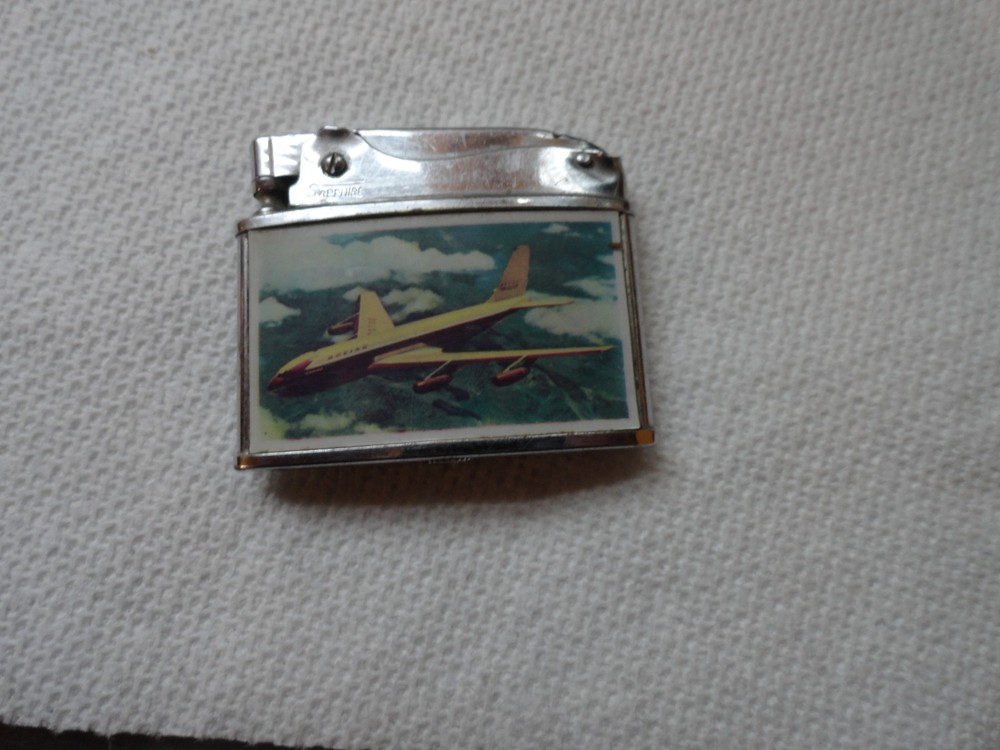 Vintage Sapphire Cigarette Lighter  Boeing 707 Seattle Washington