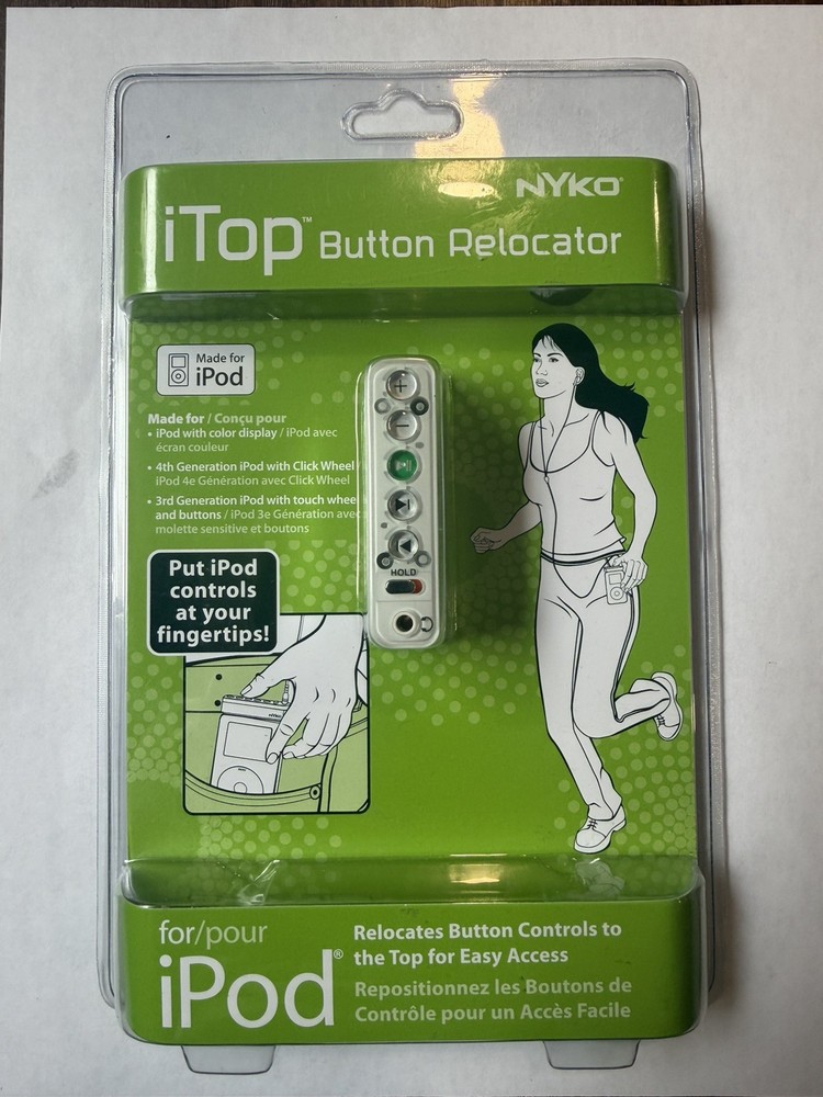 Nyko iTop Button Relocator Top Control Apple iPod 3rd & 4th (Third & Fourth) Gen