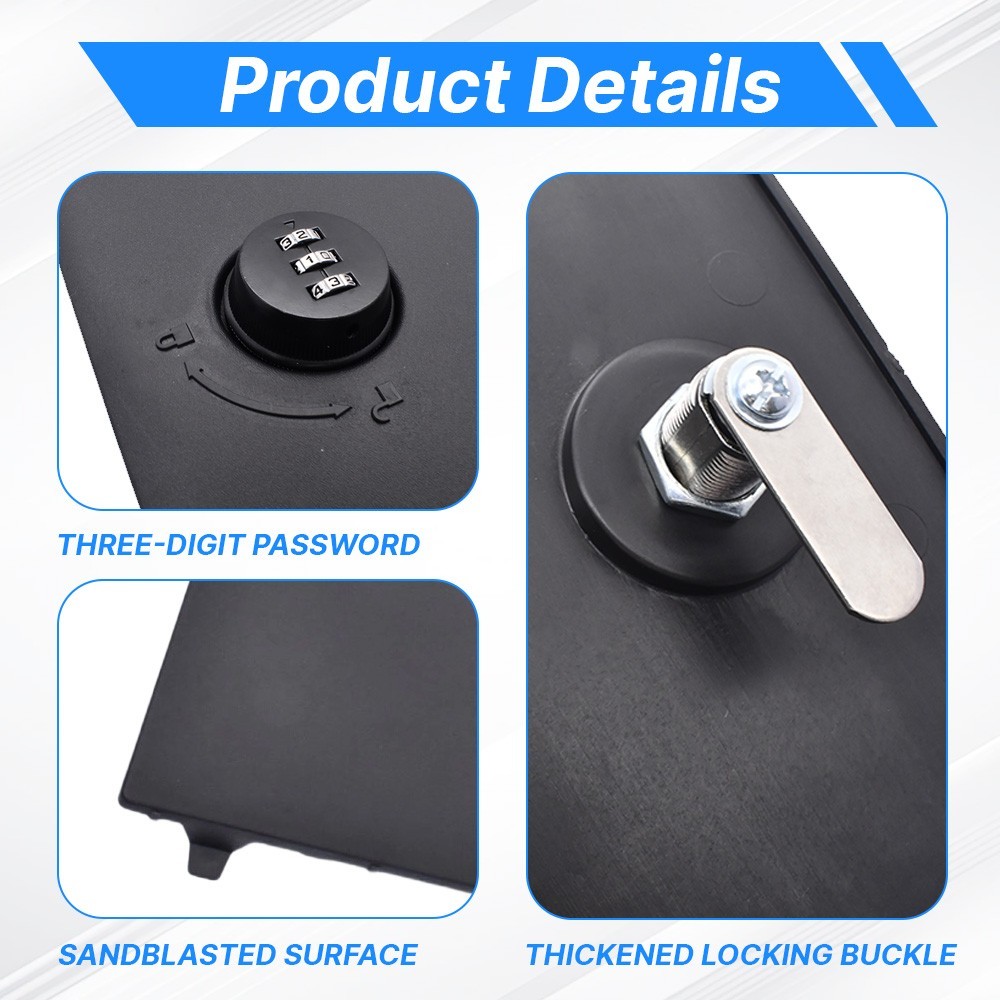 For 22-25 Ford Maverick Hidden Bed Cargo Partition Storage Bin cover w/Code Lock