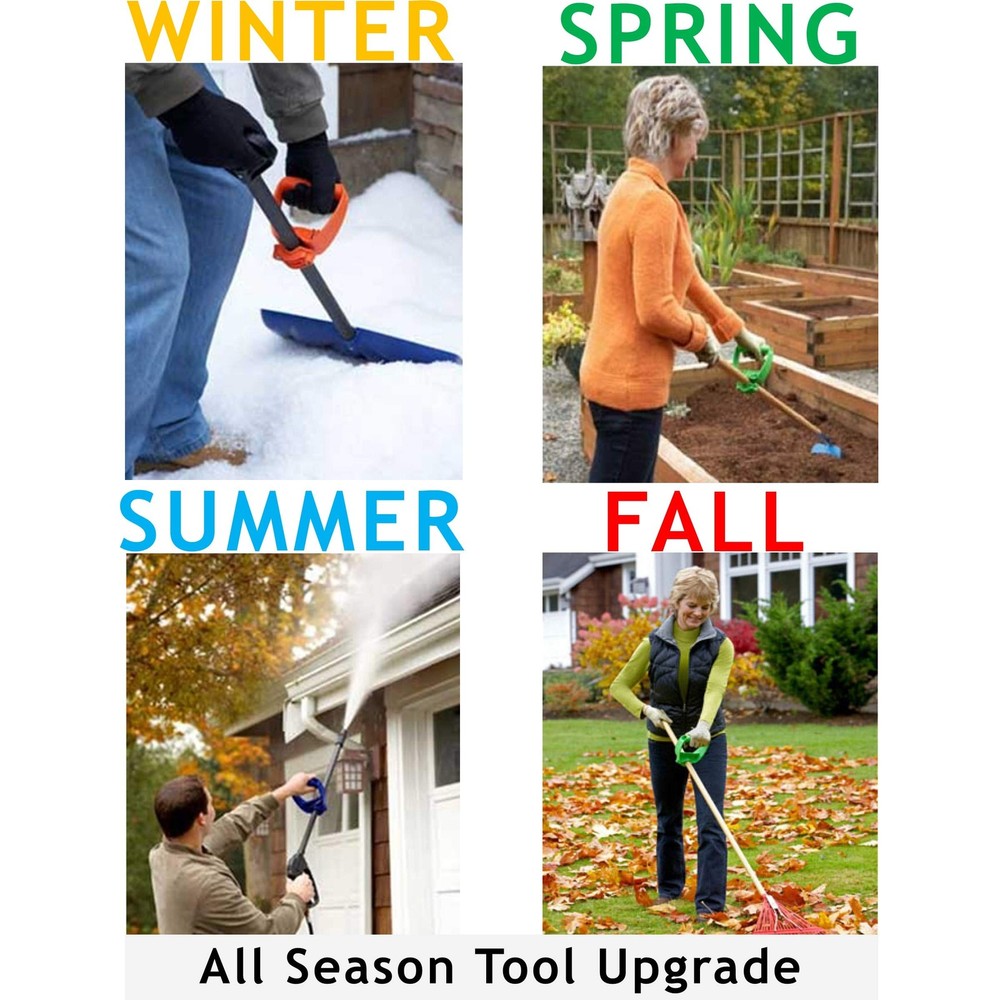 Back-Saving Tool Handle Labor-Saving Ergonomic Shovel or Rake Handle Attachme...