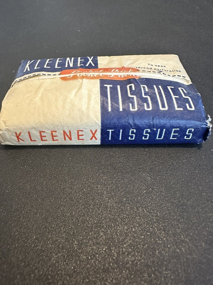 Vintage Kleenex Pocket Pack Tissues 1950s 1960s Pack Has Come Open