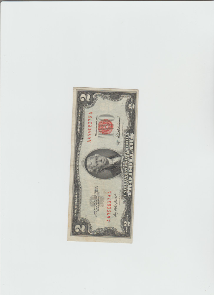 1953-A $2 Red Seal Note in lightly circulated condition.