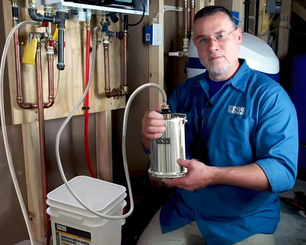 6699 Tankless Water Heater Flush Kit Includes 1/3HP Stainless Steel Sump Pump...