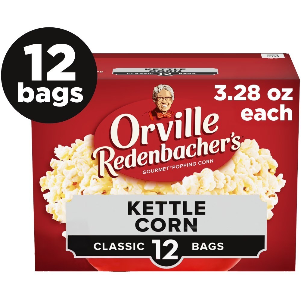 Microwave Popcorn Kettle Corn Value Size 3.28 Oz 12 Count Bag