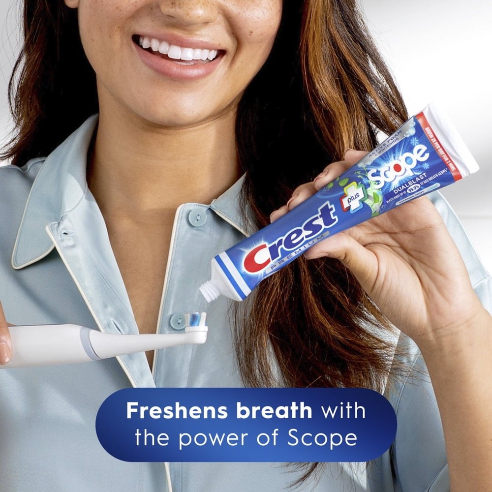 Crest Premium Plus Scope Blast Toothpaste, Mint, 5.2 oz, 3 Pack