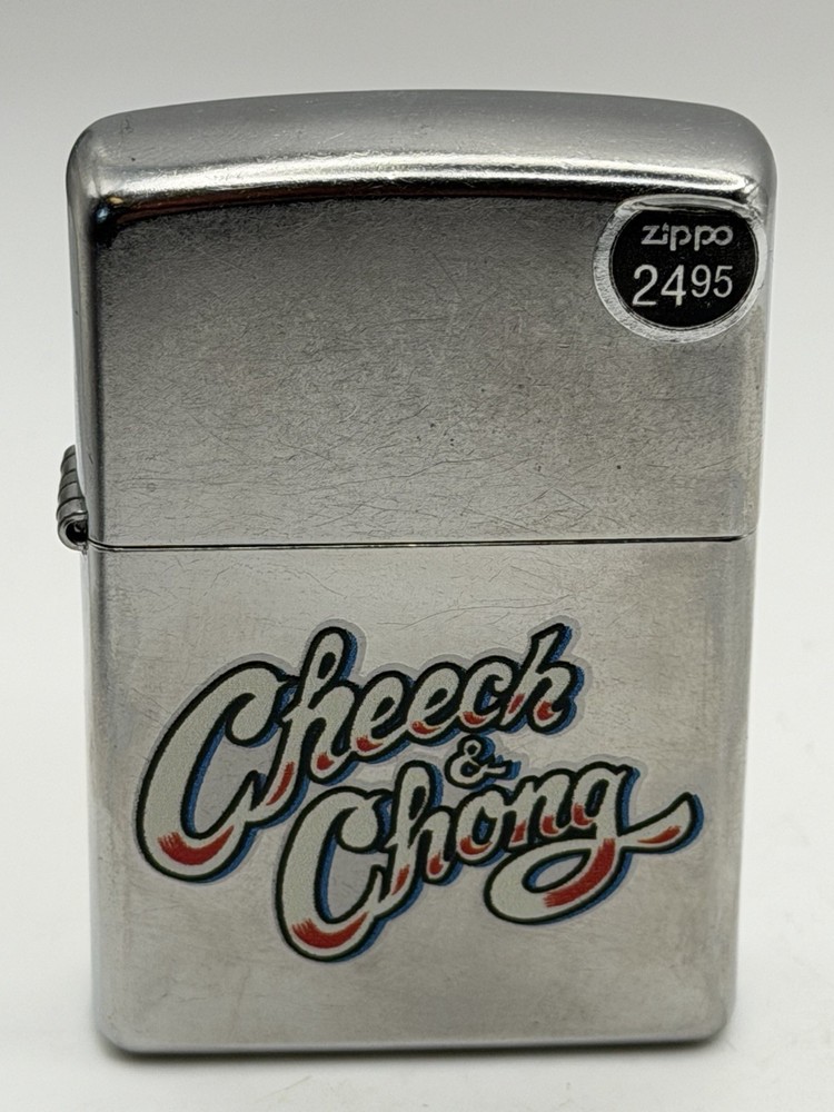 Vintage 2013 Cheech & Chong Chrome Zippo Lighter New