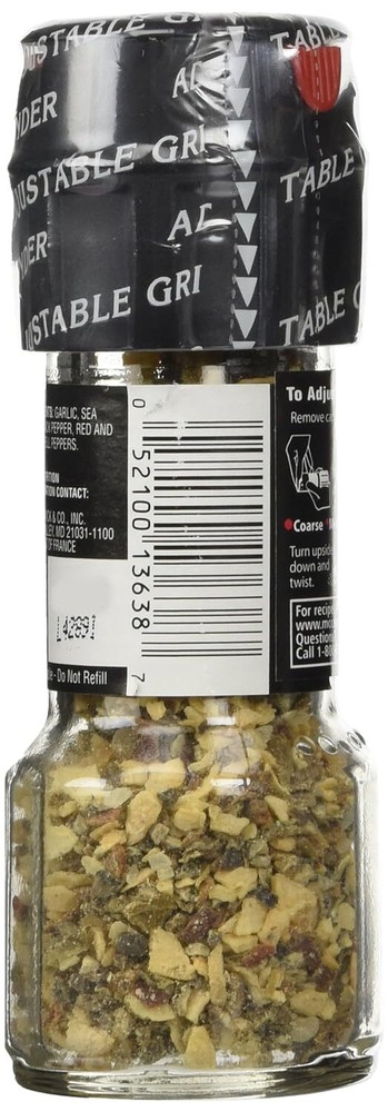 McCormick Garlic Pepper Seasoning Grinder, 1.23 OZ(3pack)