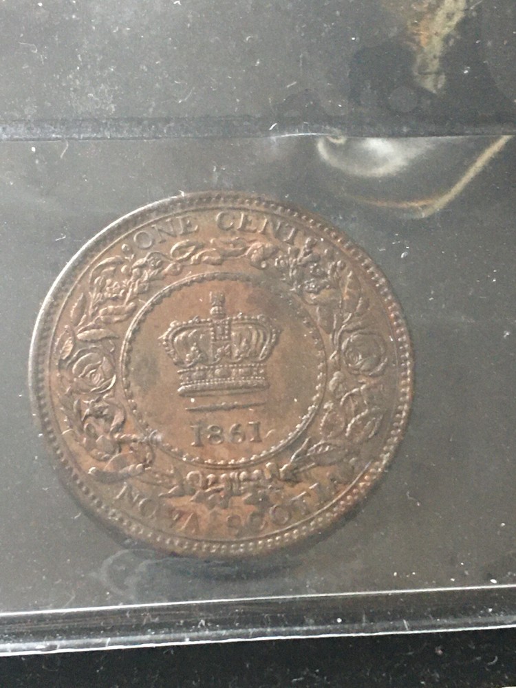 1861 Nova Scotia, ¢1 Cent Sm. Bud, ICCS Graded, **MS-62**