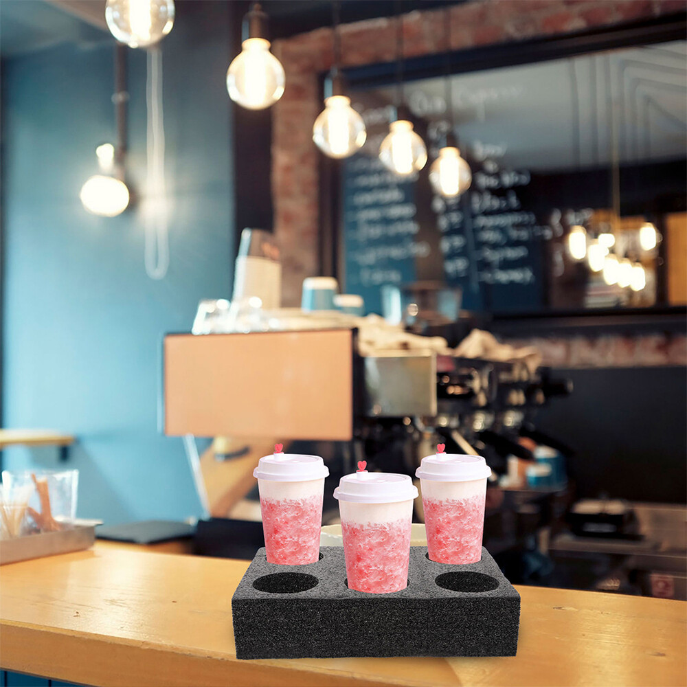 2PCS Cup Holder Compostable Cup Holder Takeout Packaging Cup Holders