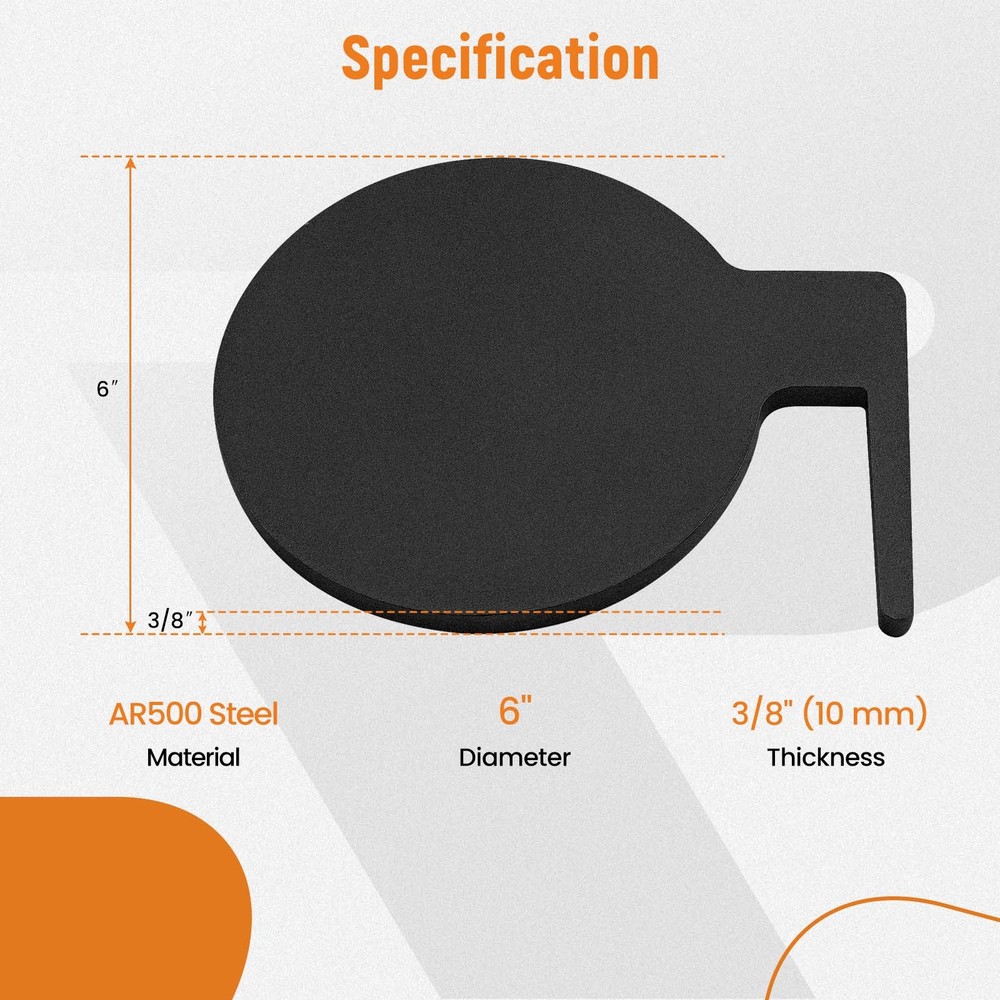 AR500 Target Tree Steel Target Set 6x 6" X 3/8" Assembly Target Dueling Tree