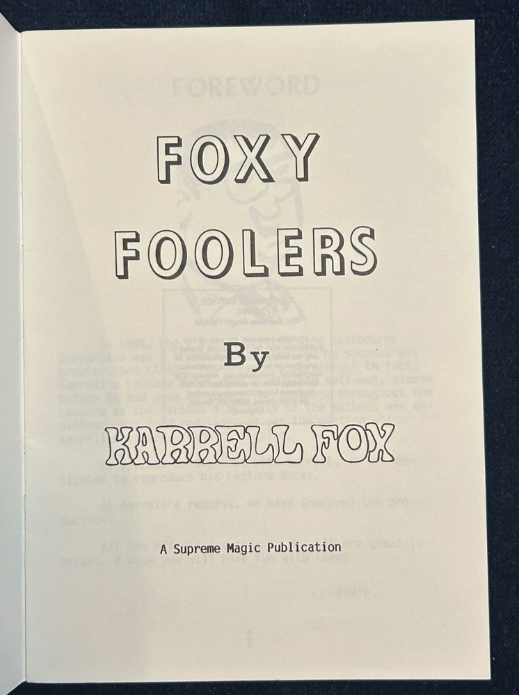 Foxy Foolers (Karrell Fox) -1986