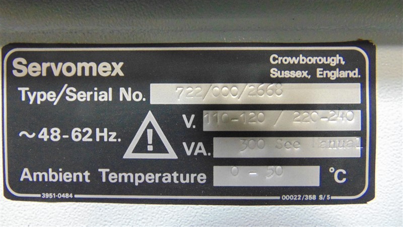 USED Servomex 700B13102103000 Series 700 Analyzer Control Unit