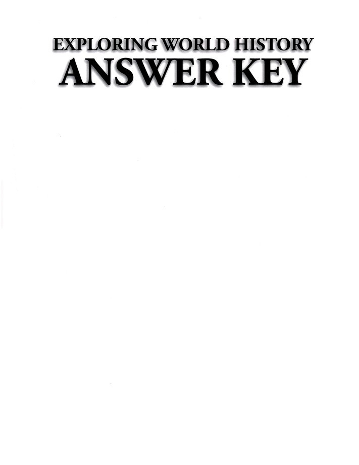 Notgrass Exploring World History Student Review - Quiz & Exam Pack 2014 Edition