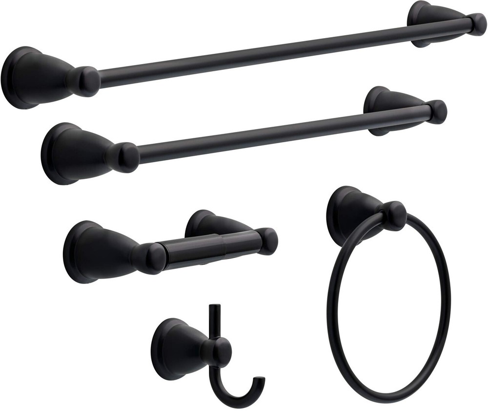 Franklin Brass 5pc Kinla Bath Collection Matte Black