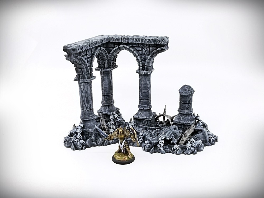 Ruined Columns - Grimdark- Deluxe Bundle (Large)- Tabletop Wargaming RPG terrain
