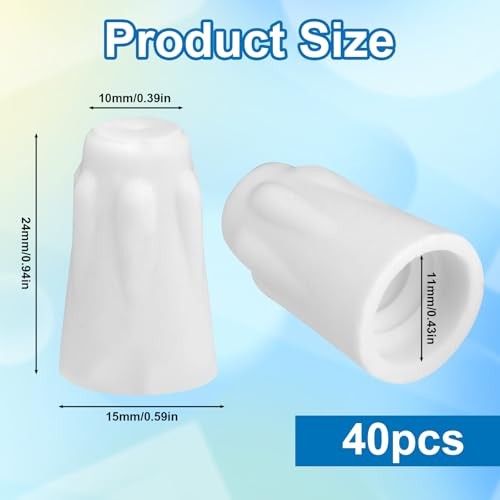 40pcs High Temperature Ceramic Wire Connectors, White Ceramic Waterproof Nuts