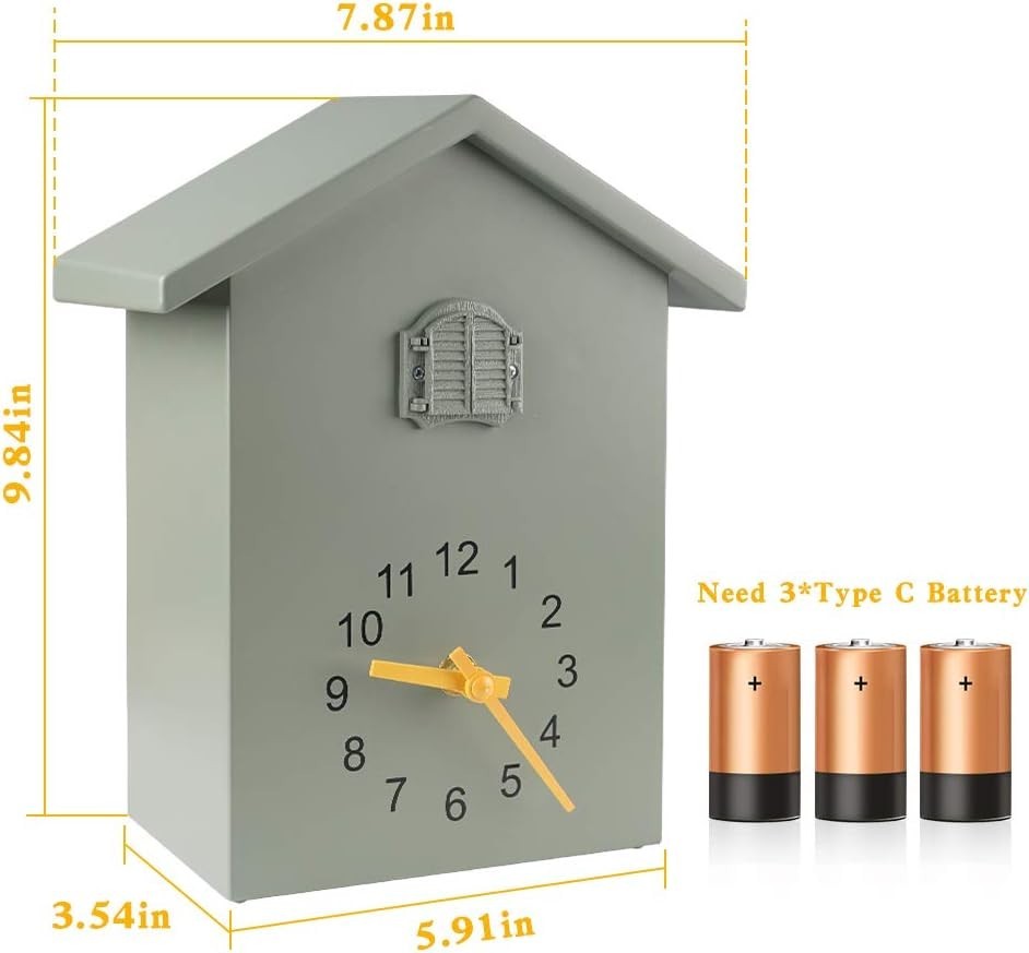 Cuckoo Clock Cuckoo Wall Clock,Cuckoo Bird Voices Call, Design Clock Pendulum...