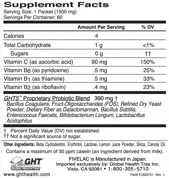 FiveLac - 60 Packets