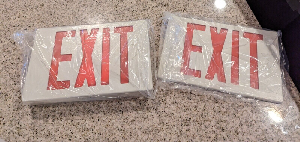 RED LETTER EXIT SIGN JLEB2RWRC New Open box