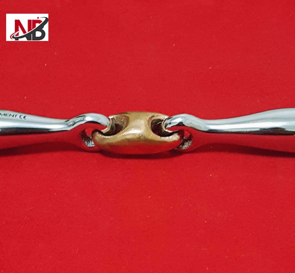 LOOSE RING SNAFFLE BIT HORSE WITH DOUBLE JOINT 5"