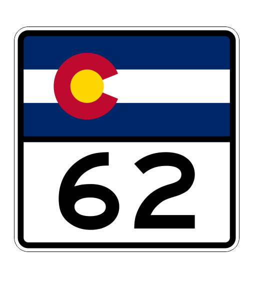Colorado State Highway 62 Sticker Decal