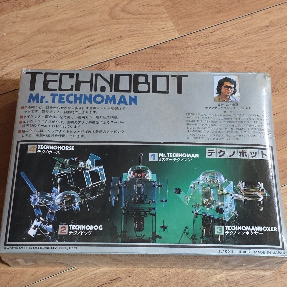 Vintage Technobot 1 Mr Technoman Robot Kit - Still Sealed Japan