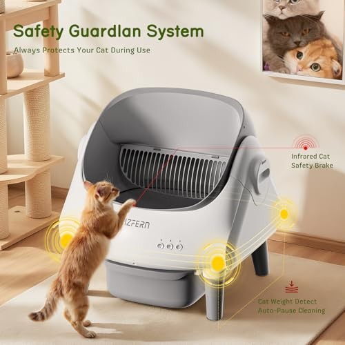 YIZFERN SELF CLEANING LITTER BOX FOR MULTIPLE CATS AUTOMATIC - Scratch & Dent