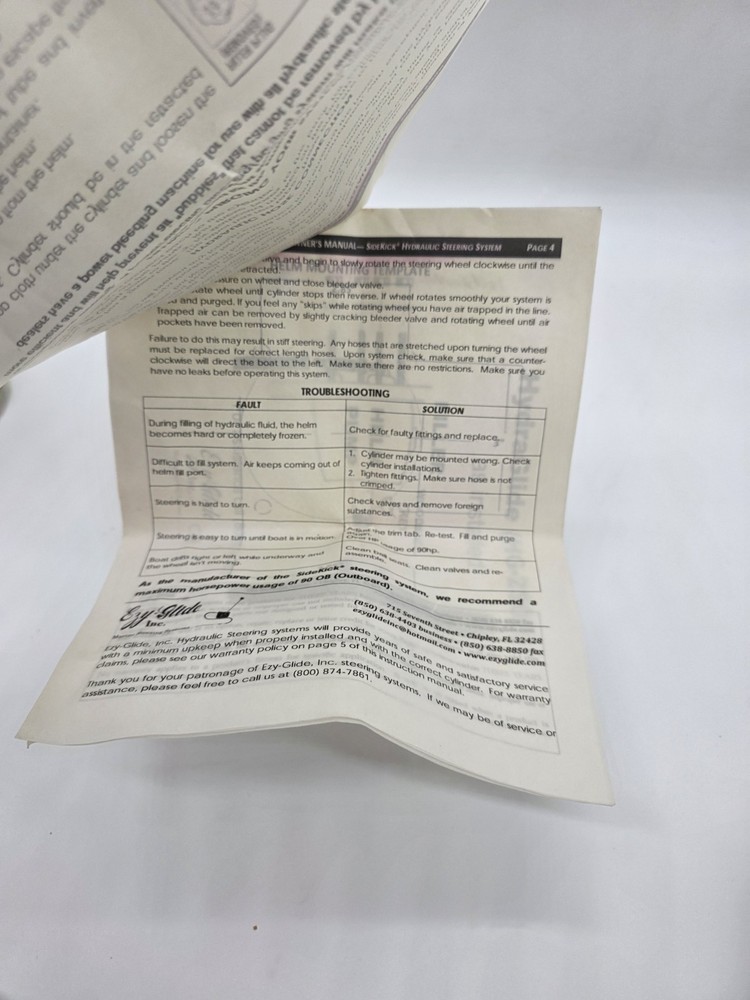Ezy-Glide Side-Kick Replacement Steering Wheel Used Missing Parts