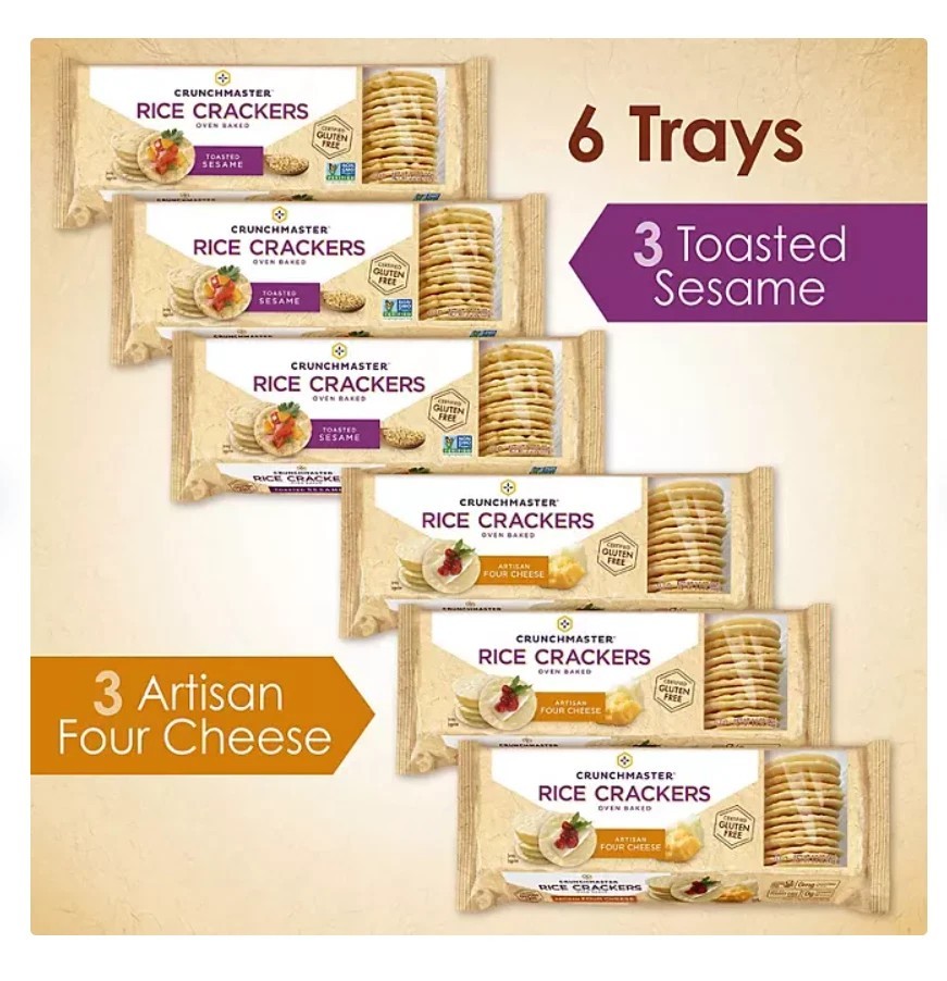 Crunchmaster Variety Pack Rice Crackers, 10.5 oz, 2 pk