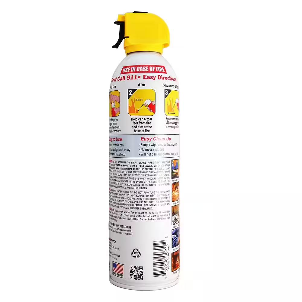 16 Oz. A:B:C Multiple Use Fire Extinguisher Spray Suppressant