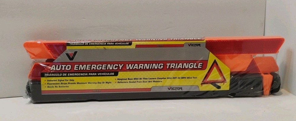 2009 Bell, Victor Auto Emergency Warning Triangle NEW UNOPENED