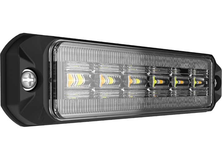 Arc Lighting BB6010B 4" Surface Mount LED Strobe Work Light Bar - Amber/White