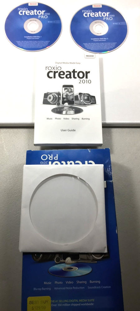 Roxio Creator Pro 2010 Software For Windows With Box & Instructions