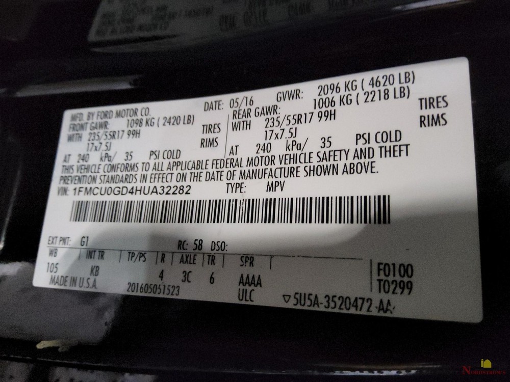 2017 Ford Escape Front Temperature Controls