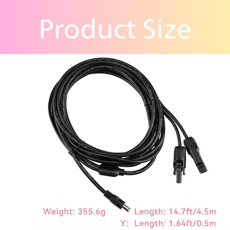 Extension Cable for GRECELL 288Wh Solar Generator 300W