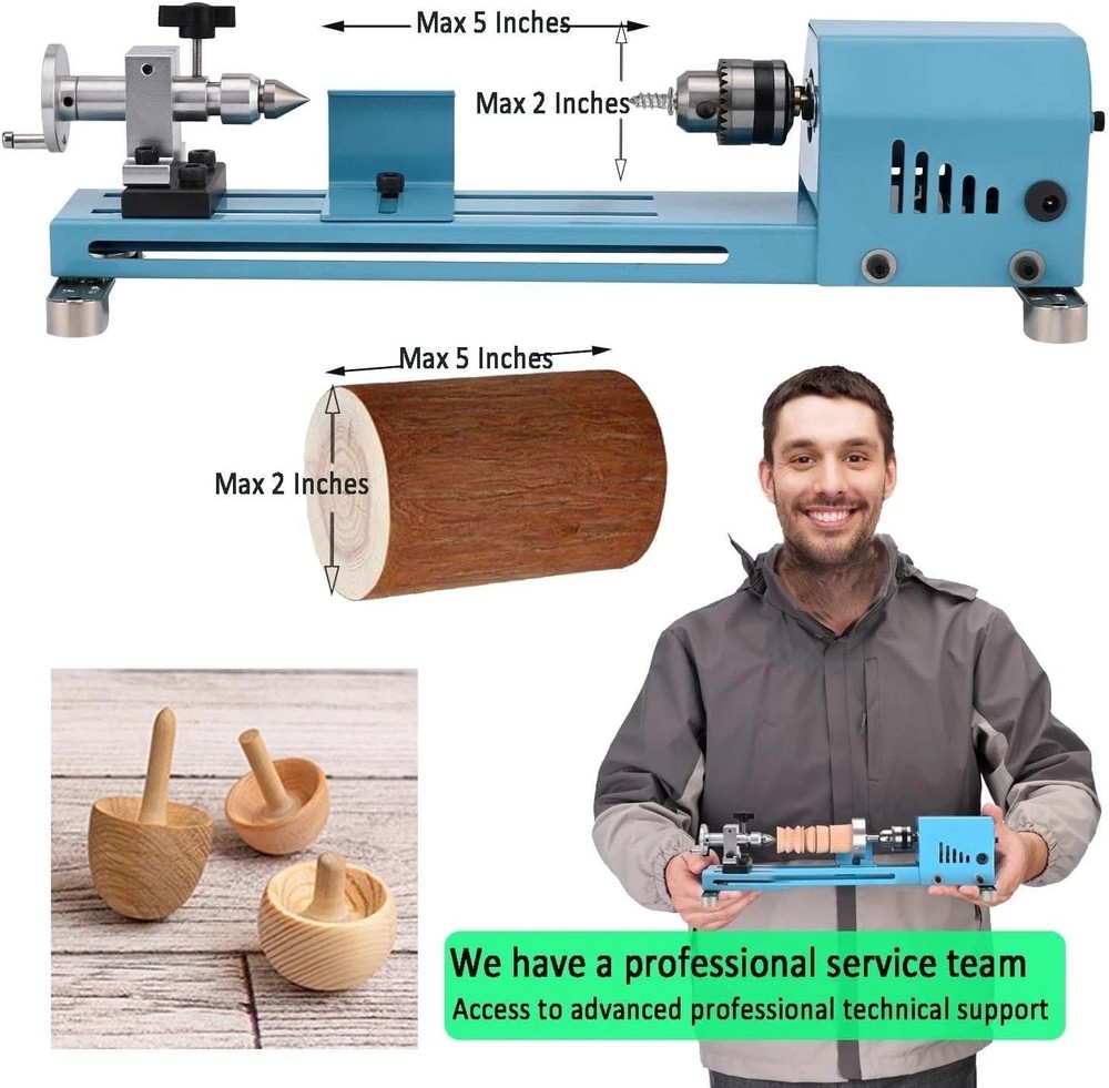 Mini Lathe Machine Multi-Purpose Lathe With Professional Tools Torno Para Mad...