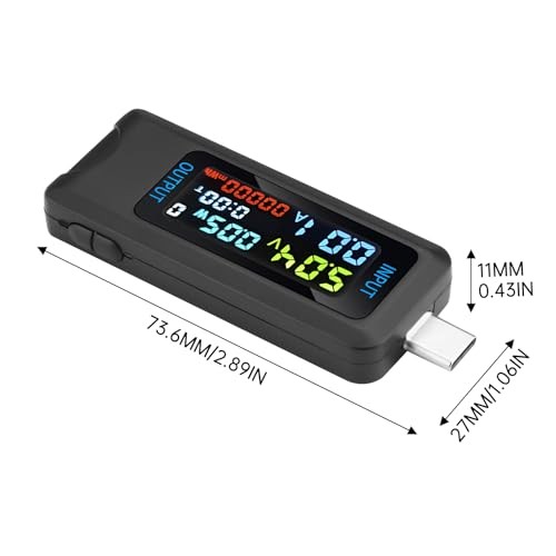 Tester Multi-Functional Digital Meter DC 4.5-36V 0-8A Current Type-C Type-C