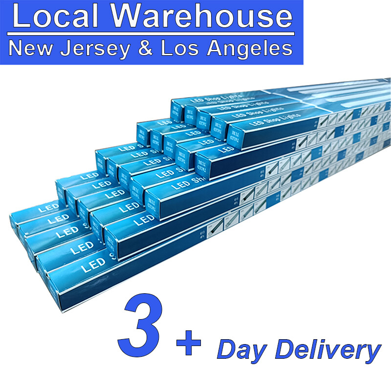 8' Led Shop Light Double Pin 144W 6500K NO RF Interference Commercial Garage LED